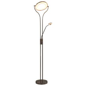vidaXL Tor&scaron;eras, sidabrinės spalvos, 180cm, 18W, reguliuojamo ry&scaron;kumo