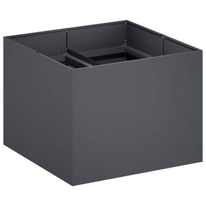 vidaXL Sodo vazonas Antracito 80 x 80 x 60 cm &Scaron;altai valcuotas plienas