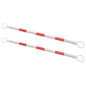 vidaXL I&scaron;traukiami kelio užtvarai, 2vnt., plastikas, 116&ndash;197cm