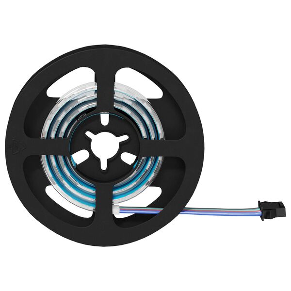 vidaXL LED juosta 4 pcs Juoda ir permatoma 55 x 0,8 x 0,3 cm