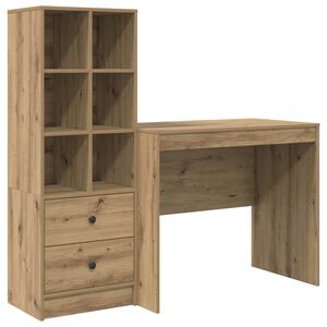 vidaXL Stalas Amatininkų ąžuolas 135,5 x 50 x 127 cm 2 vnt.