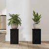vidaXL Augalų stovas 2 pcs Juodas ąžuolas 10 x 10 x 18 cm