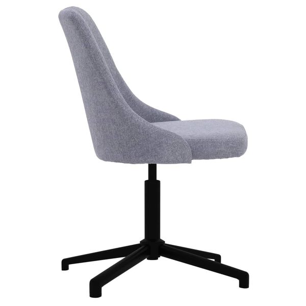 vidaXL Pasukama biuro kėdė, &scaron;viesiai pilkos spalvos, audinys (330890)