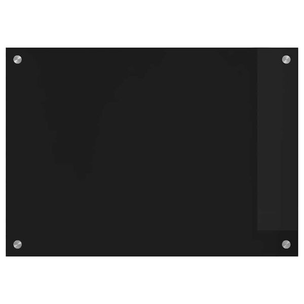 vidaXL Virtuvės užpakalinė plokštė Juoda 70 x 50 cm grūdintas stiklas