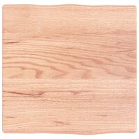 vidaXL Stalviršis, šviesiai rudas, 40x40x(2-4) cm, medienos masyvas