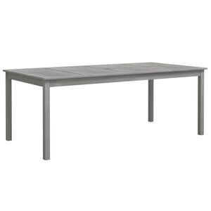 vidaXL Sodo stalas, pilkas, 200x100x75cm, akacijos medienos masyvas