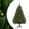 vidaXL Dirbtinė Kalėdų eglutė 120 cm 150 LED &Scaron;ilta balta Žalia