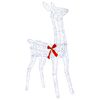 vidaXL 3D Kalėdų elnias LOVIISA 110 LED &Scaron;alta balta 70 x 26 x 100 cm