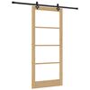 vidaXL Slankios durys ORKDAL Natūrali ir juoda 93 x 211 cm