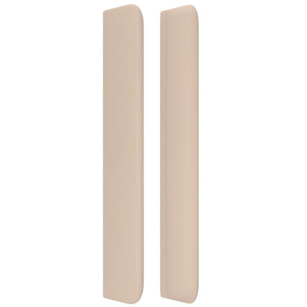 vidaXL Galvūgalis su auselėmis, kapučino,83x16x118/128cm,dirbtinė oda