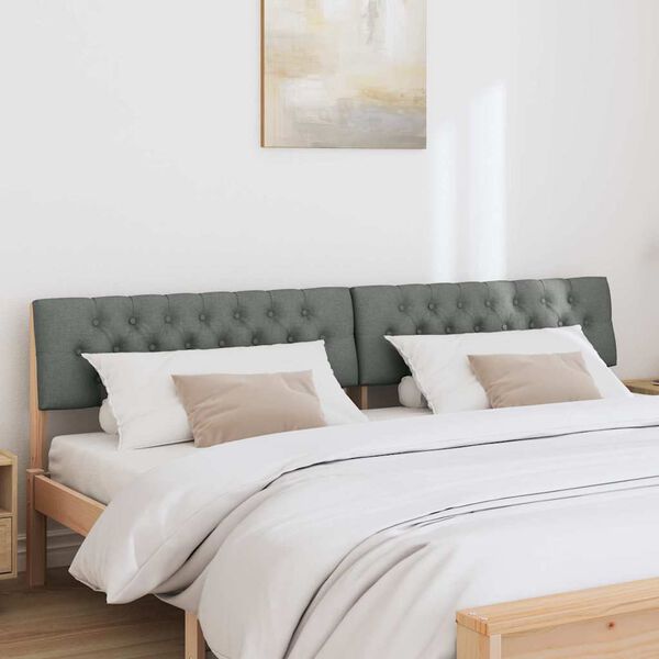 vidaXL Apmušta lovos galvūgalis Tamsiai pilka 200 cm