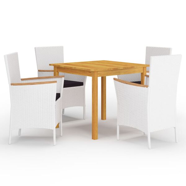 vidaXL Sodo valgomojo baldų komplektas, 5 dalių