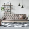 vidaXL Sofa-lova su porankiais, taupe spalvos, audinys