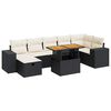 vidaXL Sodo komplektas su pagalvėlėmis, 5 dalių, poliratanas/akacija