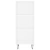 vidaXL Šoninė spintelė, balta, 34,5x32,5x90cm, apdirbta mediena