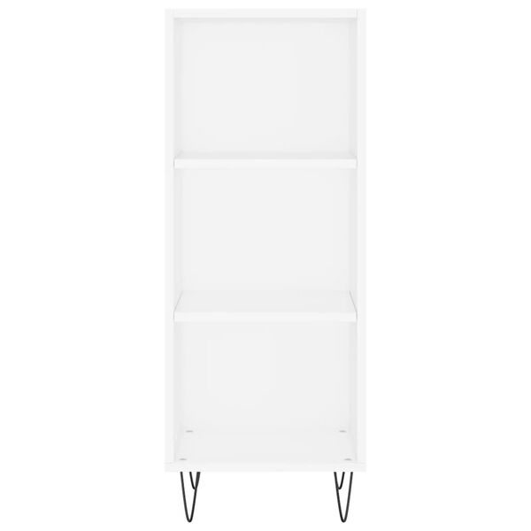 vidaXL Šoninė spintelė, balta, 34,5x32,5x90cm, apdirbta mediena