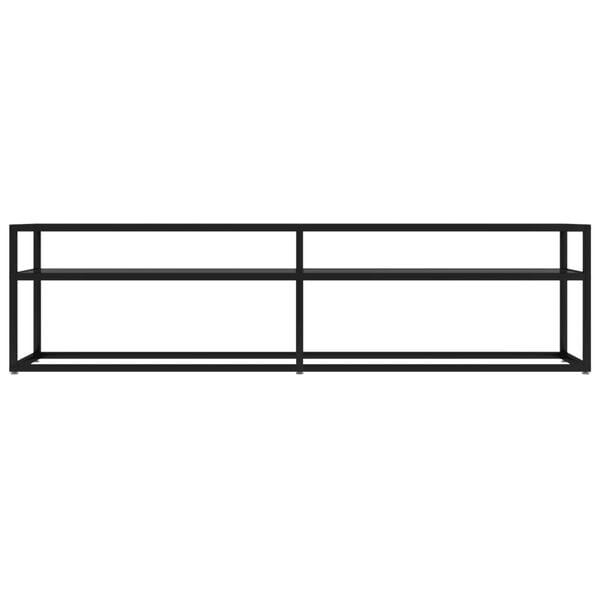 vidaXL Televizoriaus spintelė, juoda, 160x40x40,5cm, grūdintas stiklas