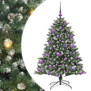 vidaXL Dirbtinė Kalėdų eglutė Žalia 120 cm PVC, plastikas ir plienas