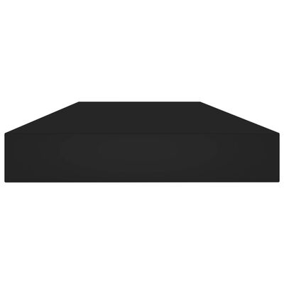 vidaXL Knygų lentynos plokštės, 4vnt., juodos, 80x10x1,5cm, MDP