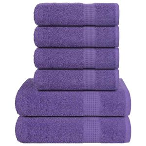 vidaXL 6 dalių rank&scaron;luosčių komplektas FROGN violetinis, 360 g/m&sup2;