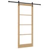 vidaXL Slankios durys Natūrali ir juoda 93 x 232 cm