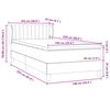 vidaXL Box Spring Lova su čiužiniu Juodas 100x220 cm aksomas