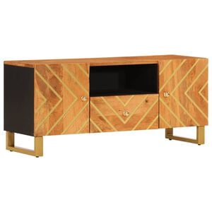 vidaXL TV spintelė, ruda ir juoda, 105x33,5x46cm, mango masyvas
