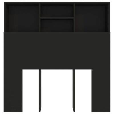 vidaXL Galvūgalis-spintelė, juodos spalvos, 100x19x103,5cm
