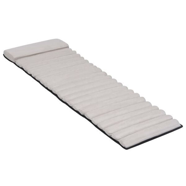 vidaXL Saulės gulto čiužinukas, kreminės spalvos, zom&scaron;a