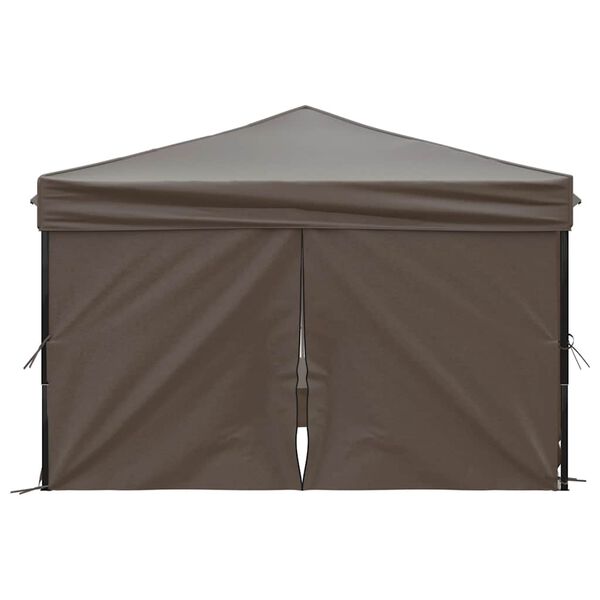 vidaXL Proginė palapinė su šoninėmis sienomis, taupe, 3x3m