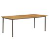 vidaXL Sodo stalas, 200x100x72cm, akacijos medienos masyvas ir plienas