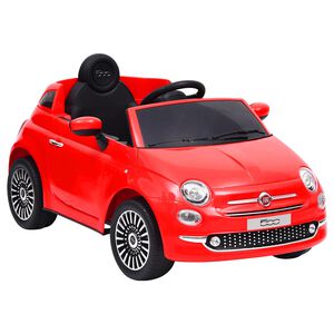 vidaXL Elektrinis vaiki&scaron;kas automobilis Fiat 500, raudonos spalvos