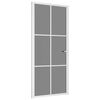 vidaXL Vidaus durys, baltos, 93x201,5cm, ESG stiklas ir aliuminis
