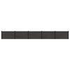 vidaXL Tvoros rinkinys 5 vnt. 872 x 105 cm WPC ir aliuminis Juoda