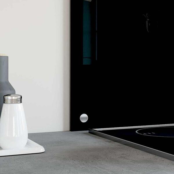 vidaXL Virtuvės sienelės, 2vnt., juodos, 70x60cm, grūdintas stiklas