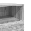 vidaXL Naktinė spintelė su 2 stalčiais, pilka, 36x36x68cm