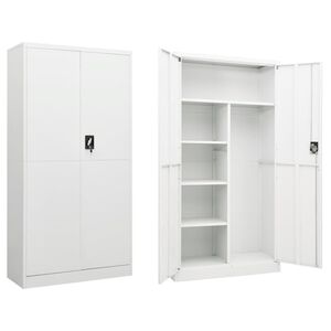 vidaXL Persirengimo spintelė, baltos spalvos, 90x40x180cm, plienas
