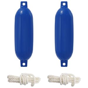vidaXL Valčių fenderiai 2 vnt. &Oslash; 11 x 40 cm Mėlyna PVC