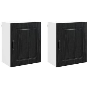 vidaXL Virtuvės spintelė Kalmar 2 pcs Juodas ąžuolas 50 x 31 x 60 cm