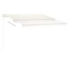 vidaXL Automatinė markizė su LED/vėjo jutikliu, kreminė, 300x250cm