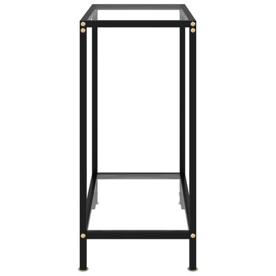 vidaXL Konsolinis staliukas, skaidrus, 60x35x75cm, grūdintas stiklas