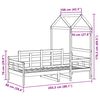 vidaXL Lova su stogeliu, 90x200cm, pušies medienos masyvas