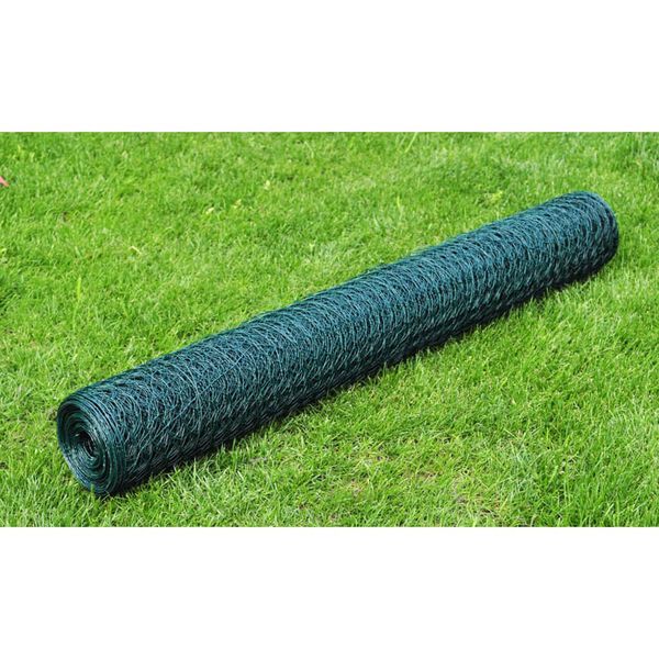 vidaXL Vielos tinklas, žalias, 25x0,75m, dengtas PVC danga