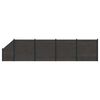 vidaXL Tvoros rinkinys 5 vnt. 792 x 186 cm WPC ir aliuminis Juoda