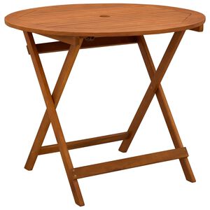 vidaXL Sulankstomas sodo stalas Ruda &Oslash; 90 x 75 cm