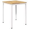 vidaXL Sodo vakarienės stalas Balta 60 x 60,5 x 75 cm