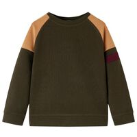 Vaikiškas sportinis megztinis, tamsus chaki ir kupranugario, 92 dydžio