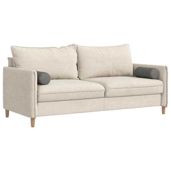 vidaXL Pagalvės 2 pcs Šviesiai pilka Ø 15 x 40 cm Kordūrinis audinys