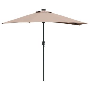 vidaXL Sodo skėtis 294 x 150 x 223 cm Poliesteris ir plienas Tortora