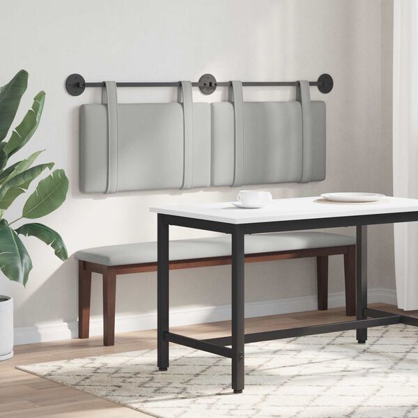 vidaXL Kabantysis galvūgalis Debesų pilka 150 x 55 x 5 cm audinys